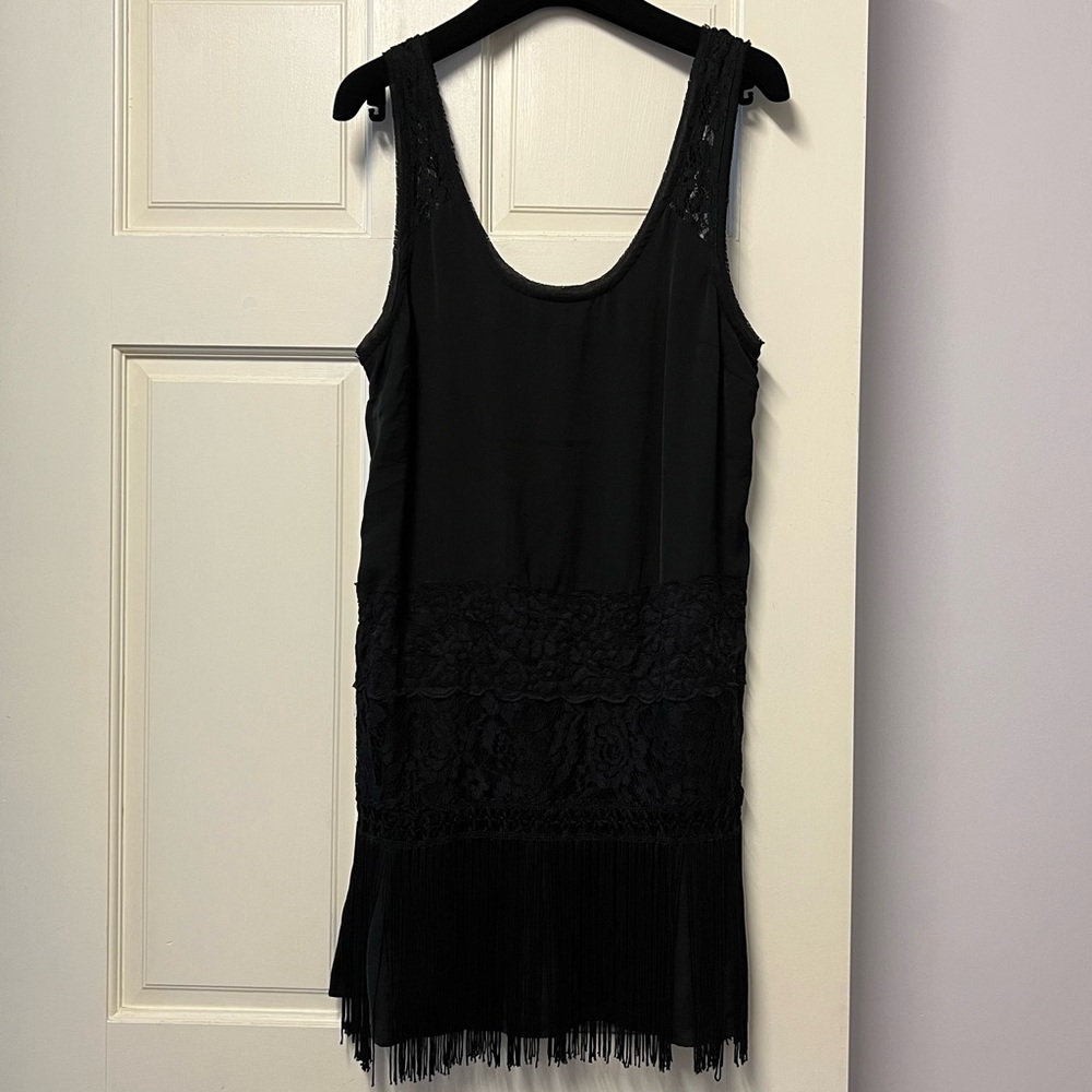Free People Black Lace sleeveless dress size 4